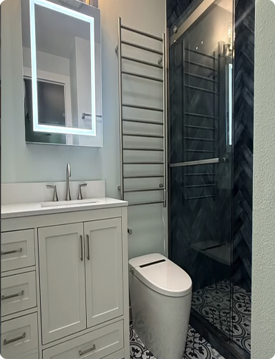 Finished shower remodeling project